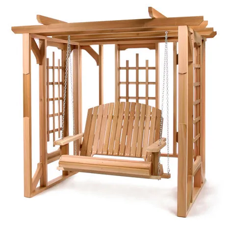 All Things Cedar Pergola 4ft. Red Cedar Swing Set
