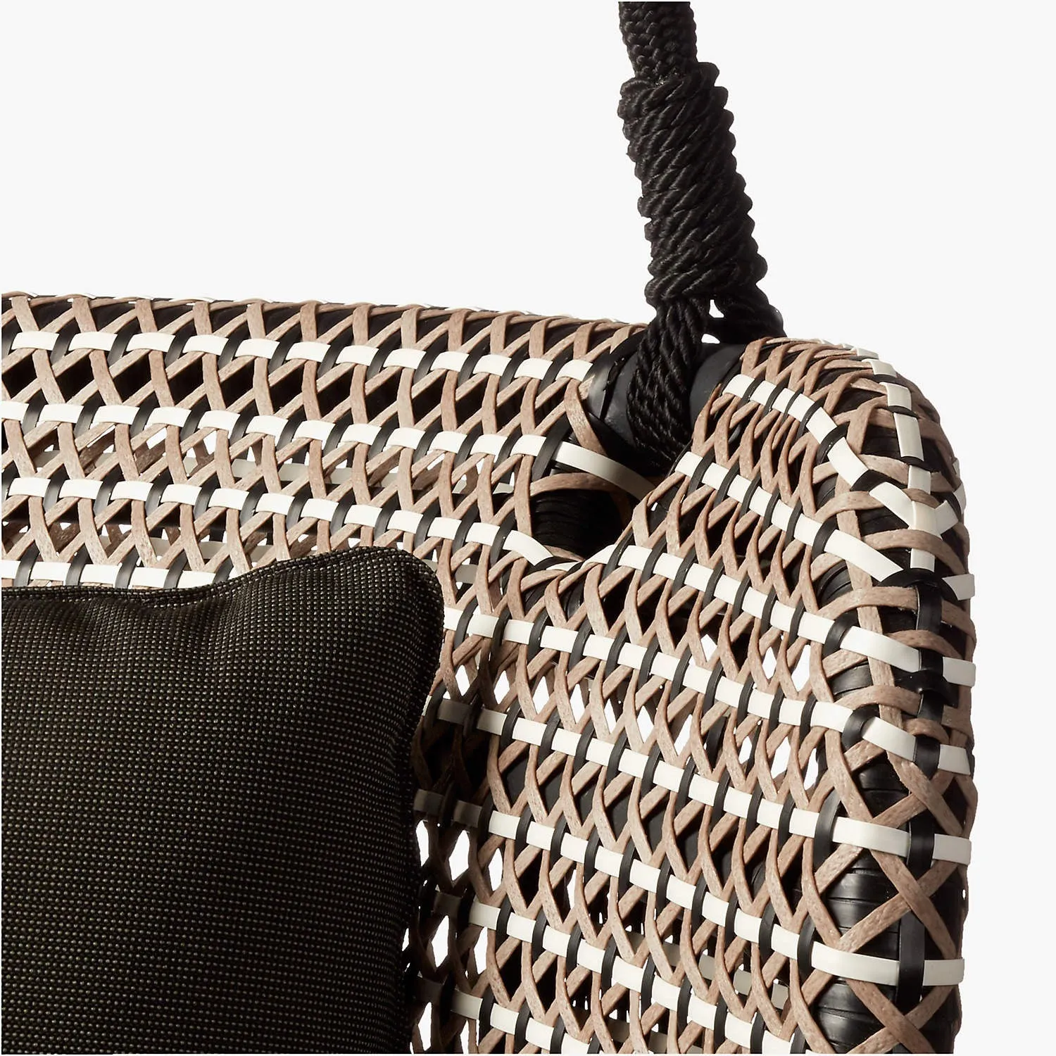 Barbara Three Seater Hanging Swing Without Stand For Balcony , Garden Swing (Brown, Light Brown, White)
