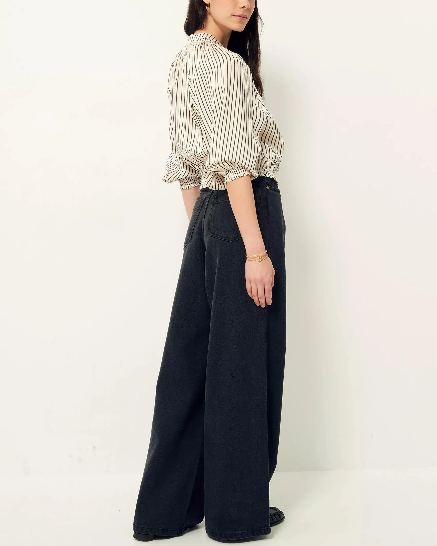 Blouse Swing Whiblack