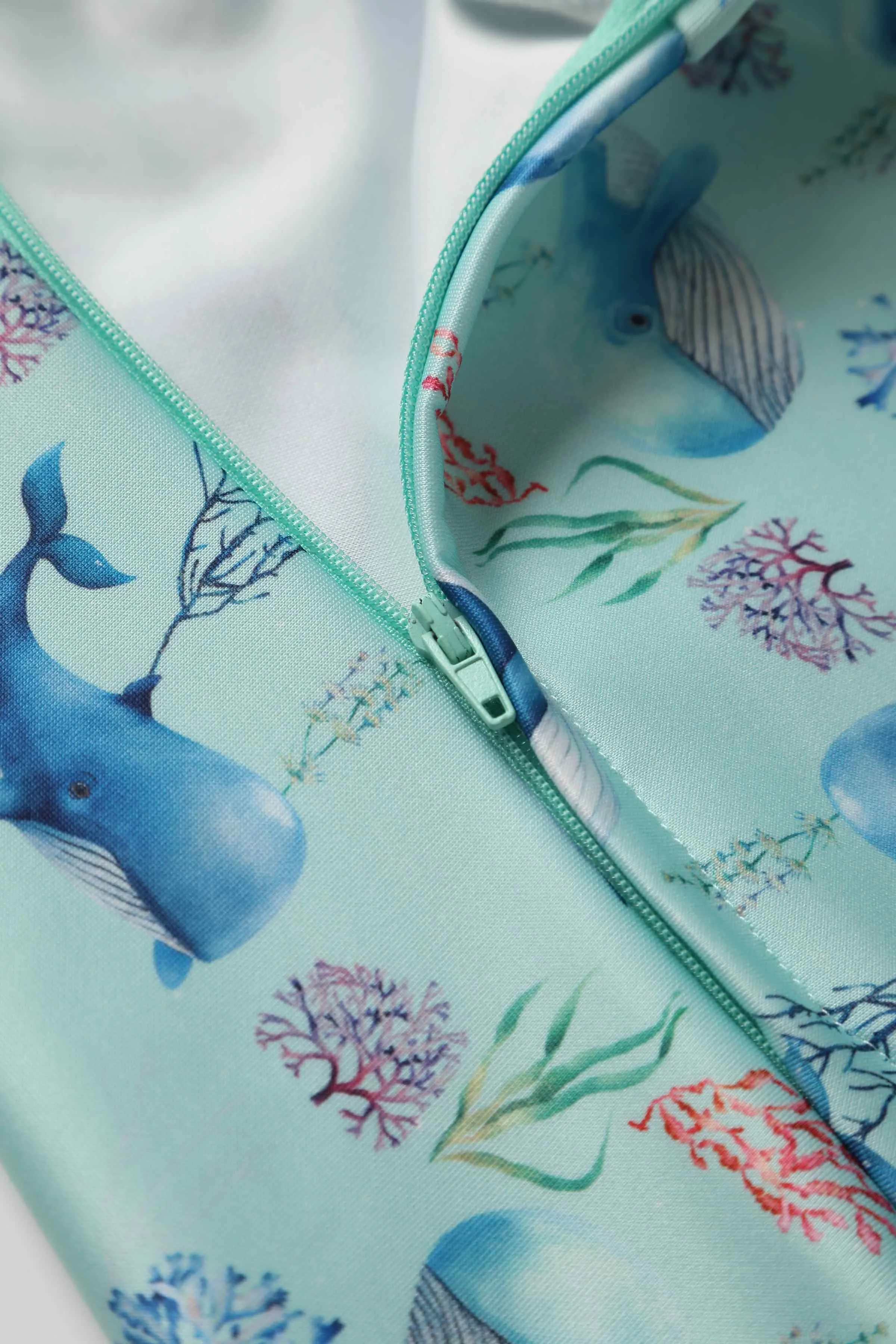 Darlene Baby Blue Whale Swing Dress
