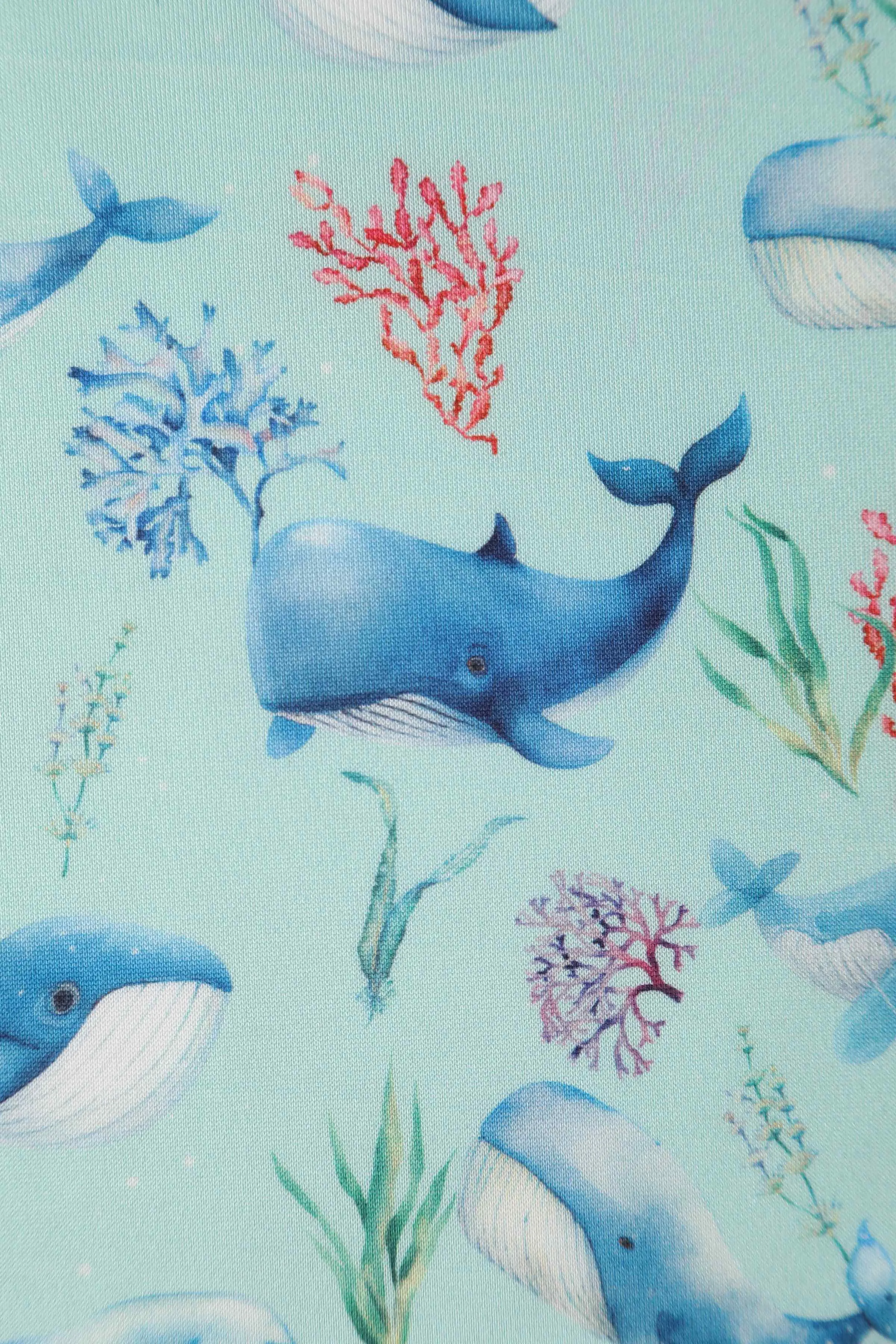 Darlene Baby Blue Whale Swing Dress