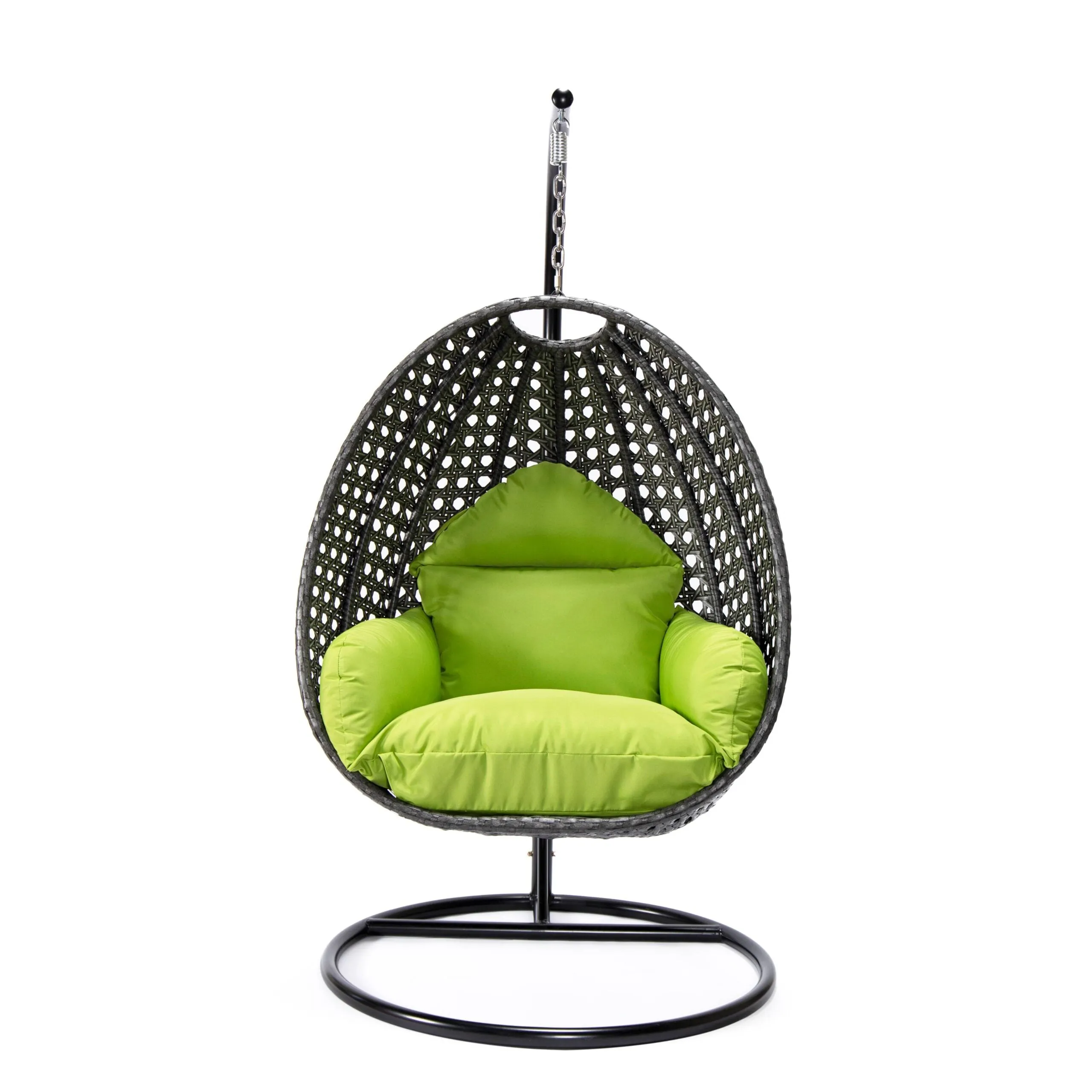 Doriano Single Seater Hanging Swing With Stand For Balcony , Garden (Drak Grey)