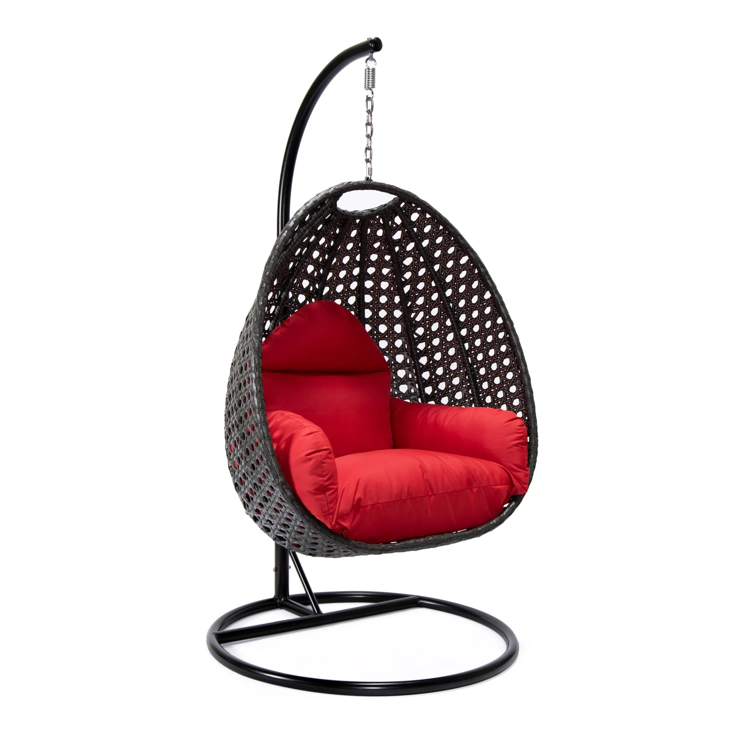 Doriano Single Seater Hanging Swing With Stand For Balcony , Garden (Drak Grey)