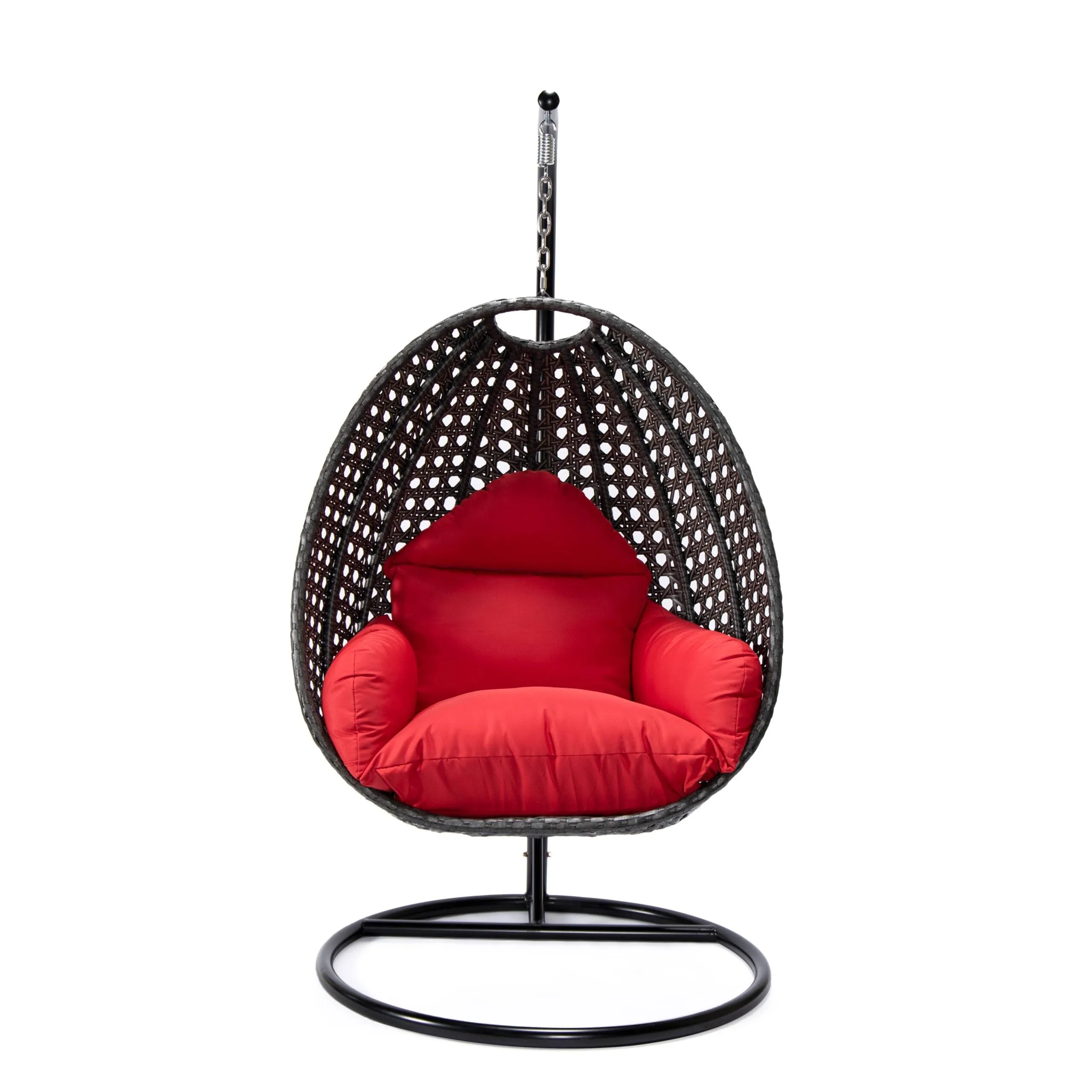 Doriano Single Seater Hanging Swing With Stand For Balcony , Garden (Drak Grey)