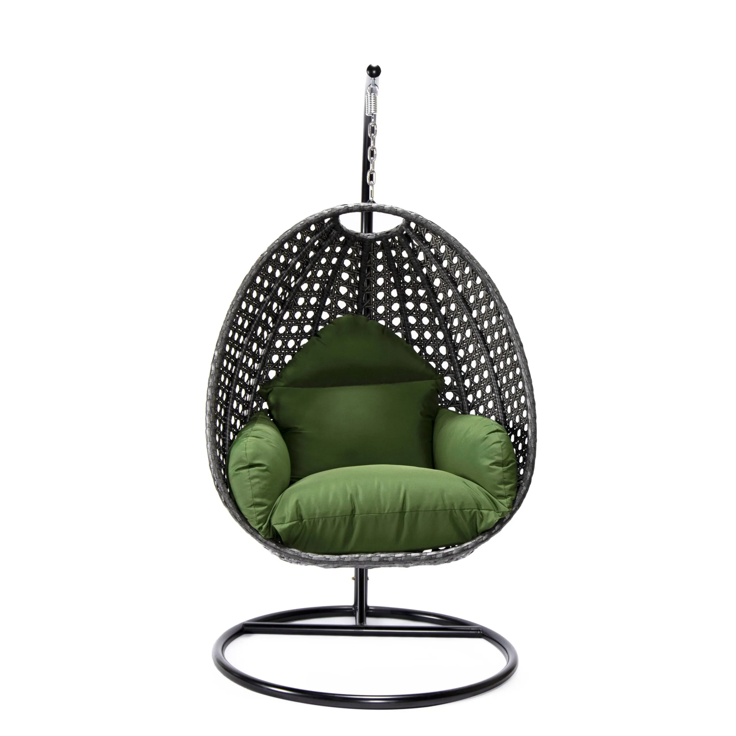 Doriano Single Seater Hanging Swing With Stand For Balcony , Garden (Drak Grey)