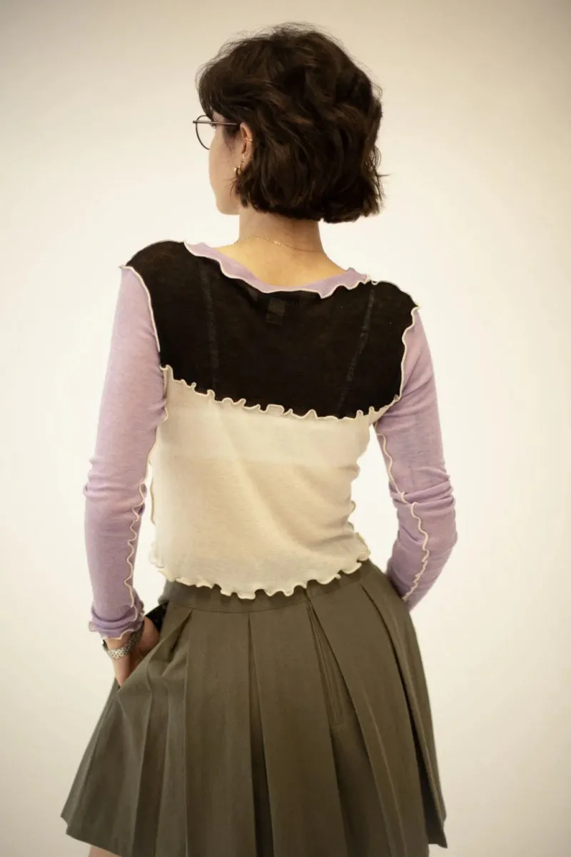 Eliza Faulkner Bella Top - Black & Purple (Online Exclusive)
