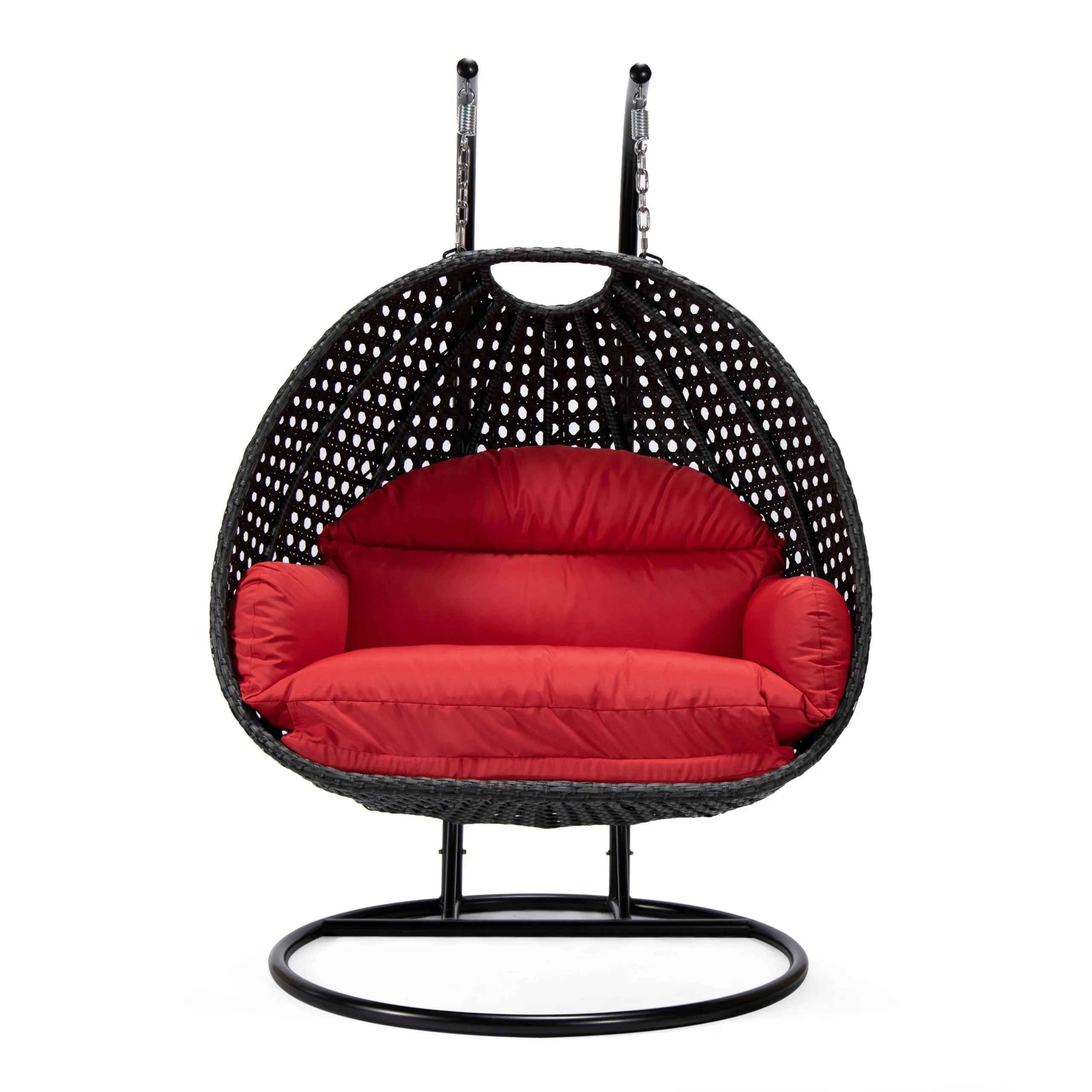 Fino Double Seater Hanging Swing With Stand For Balcony , Garden Swing (Dark Grey)