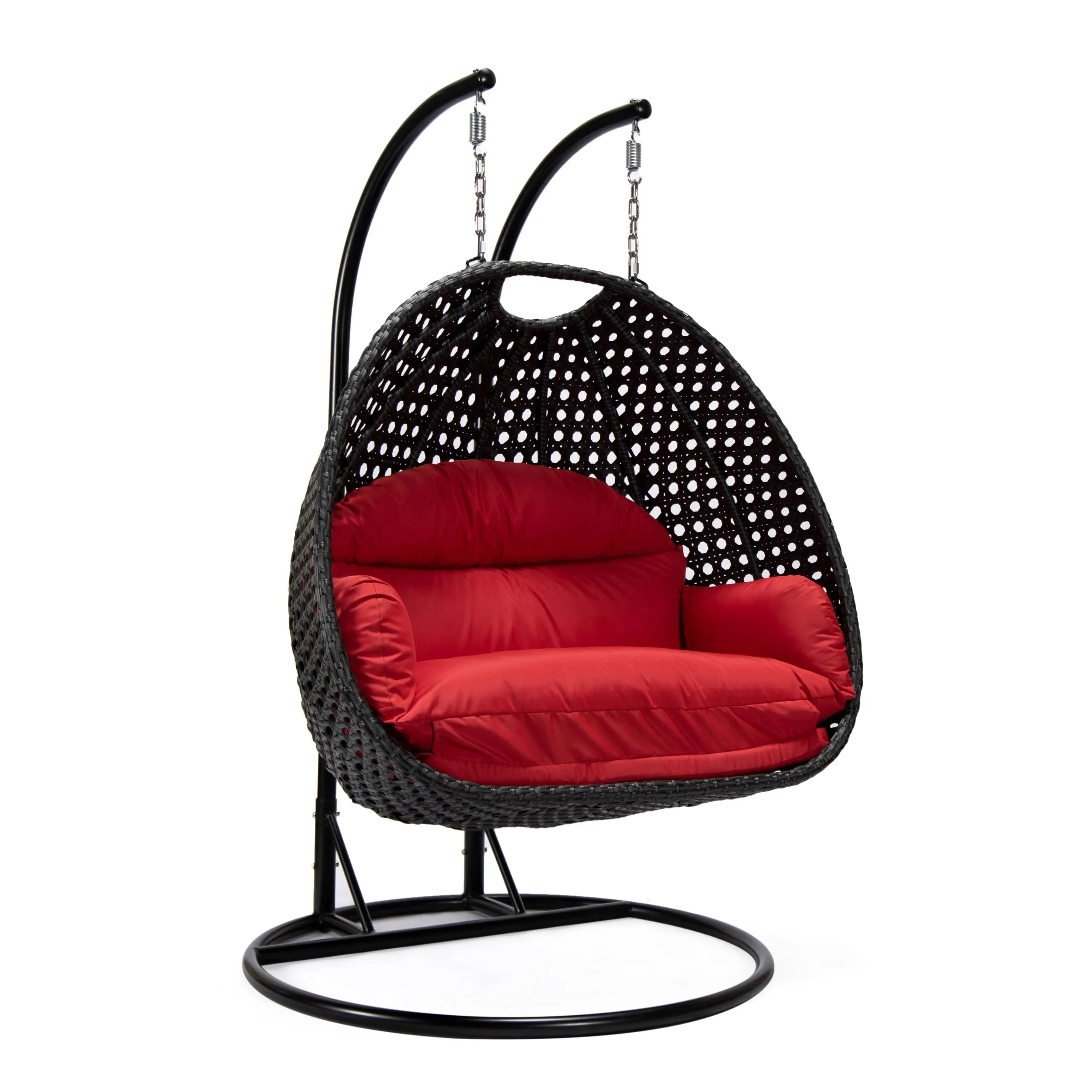 Fino Double Seater Hanging Swing With Stand For Balcony , Garden Swing (Dark Grey)
