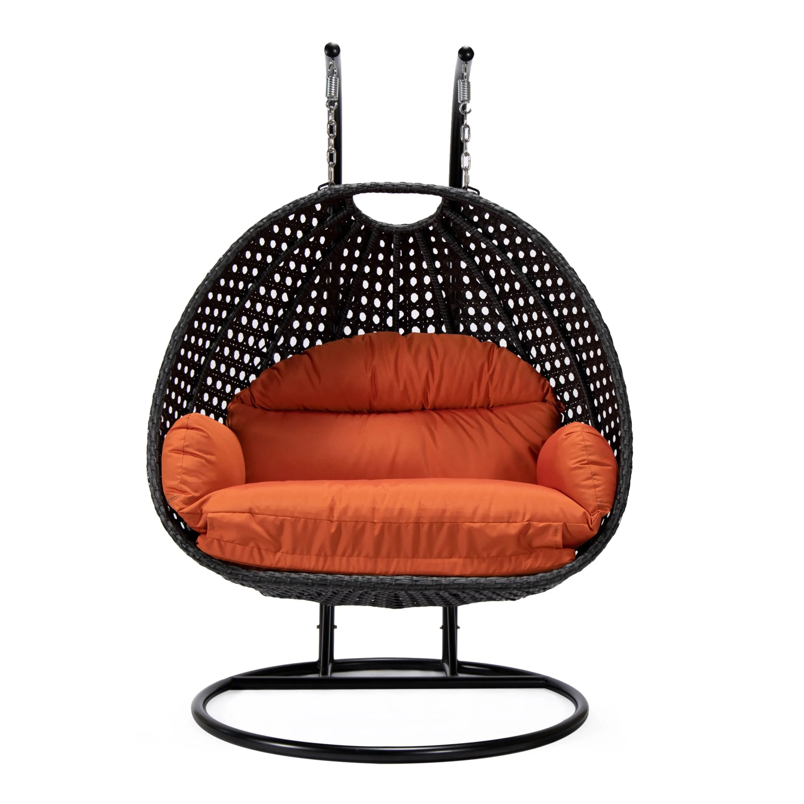 Fino Double Seater Hanging Swing With Stand For Balcony , Garden Swing (Dark Grey)