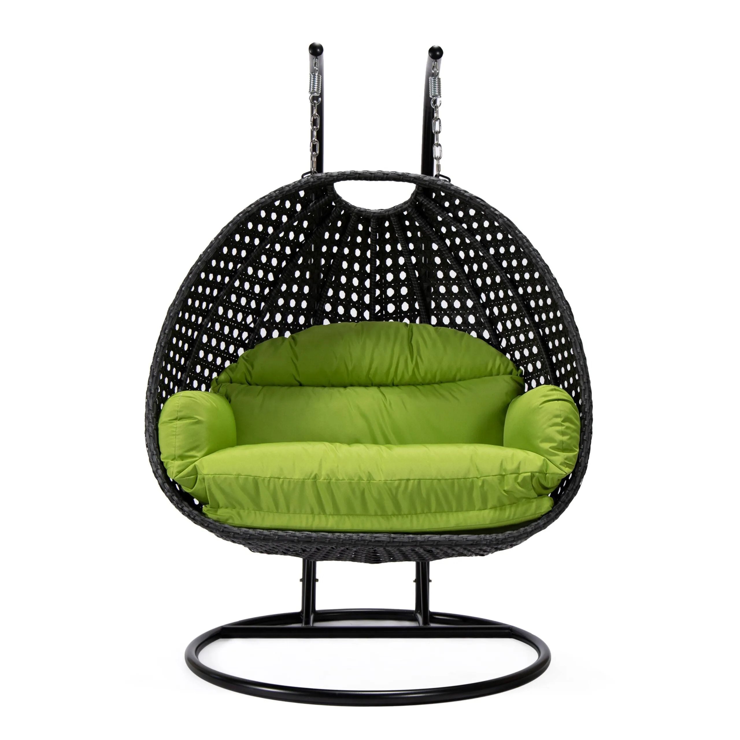 Fino Double Seater Hanging Swing With Stand For Balcony , Garden Swing (Dark Grey)