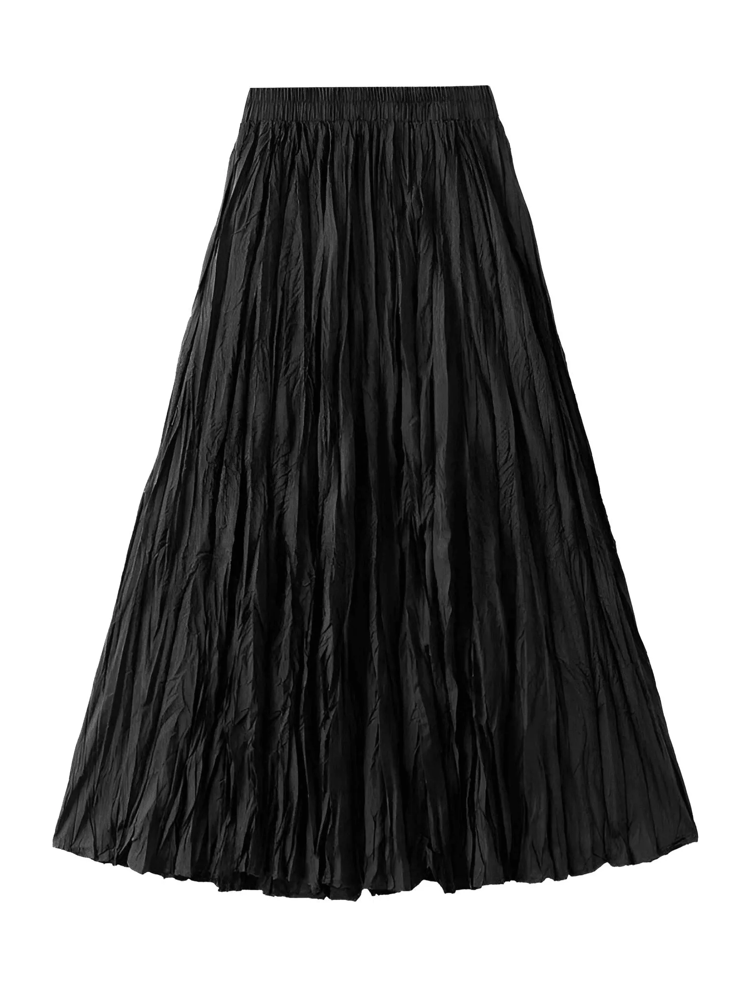 Large Hem Folds A-line Women's Pleated Skirt - In 15 Colors!