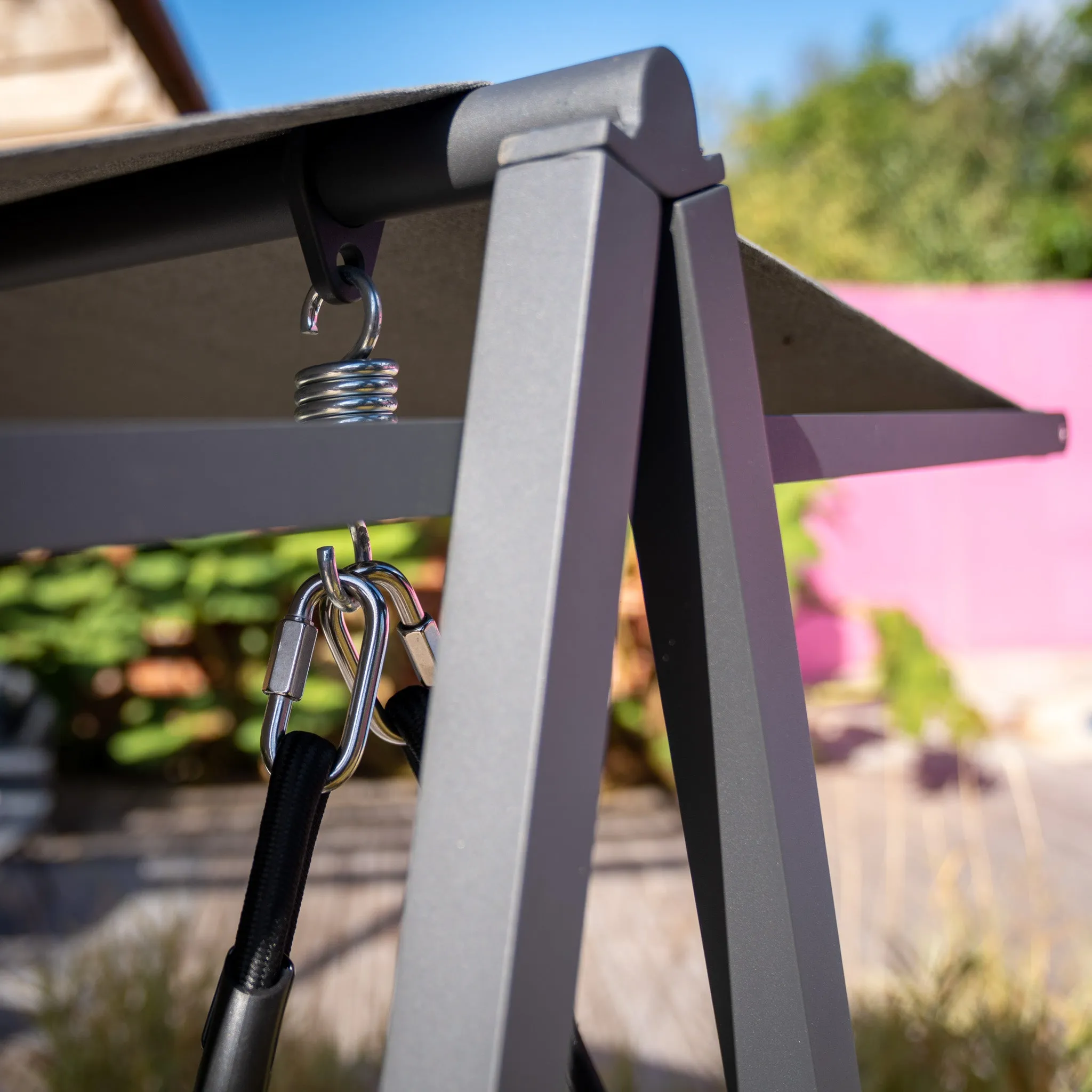 Lima Aluminium Swing Seat in Washed Grey