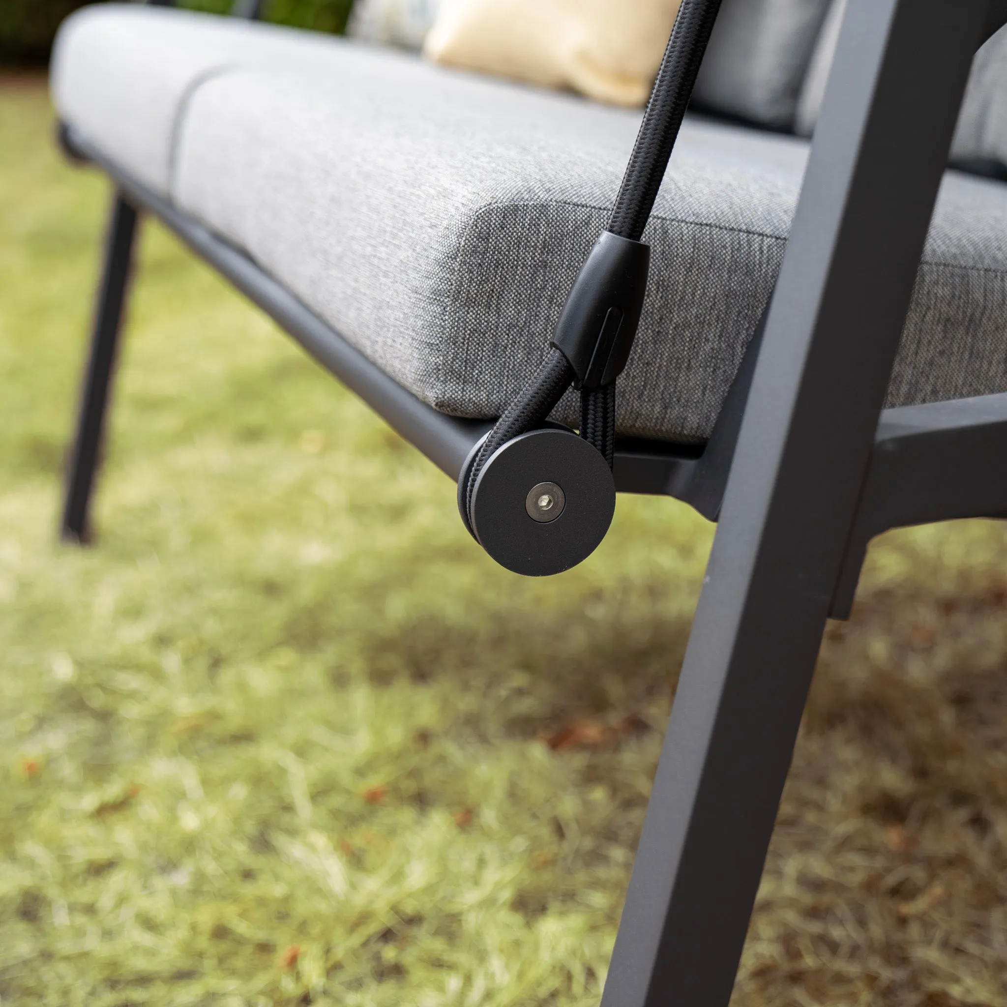 Lima Aluminium Swing Seat in Washed Grey