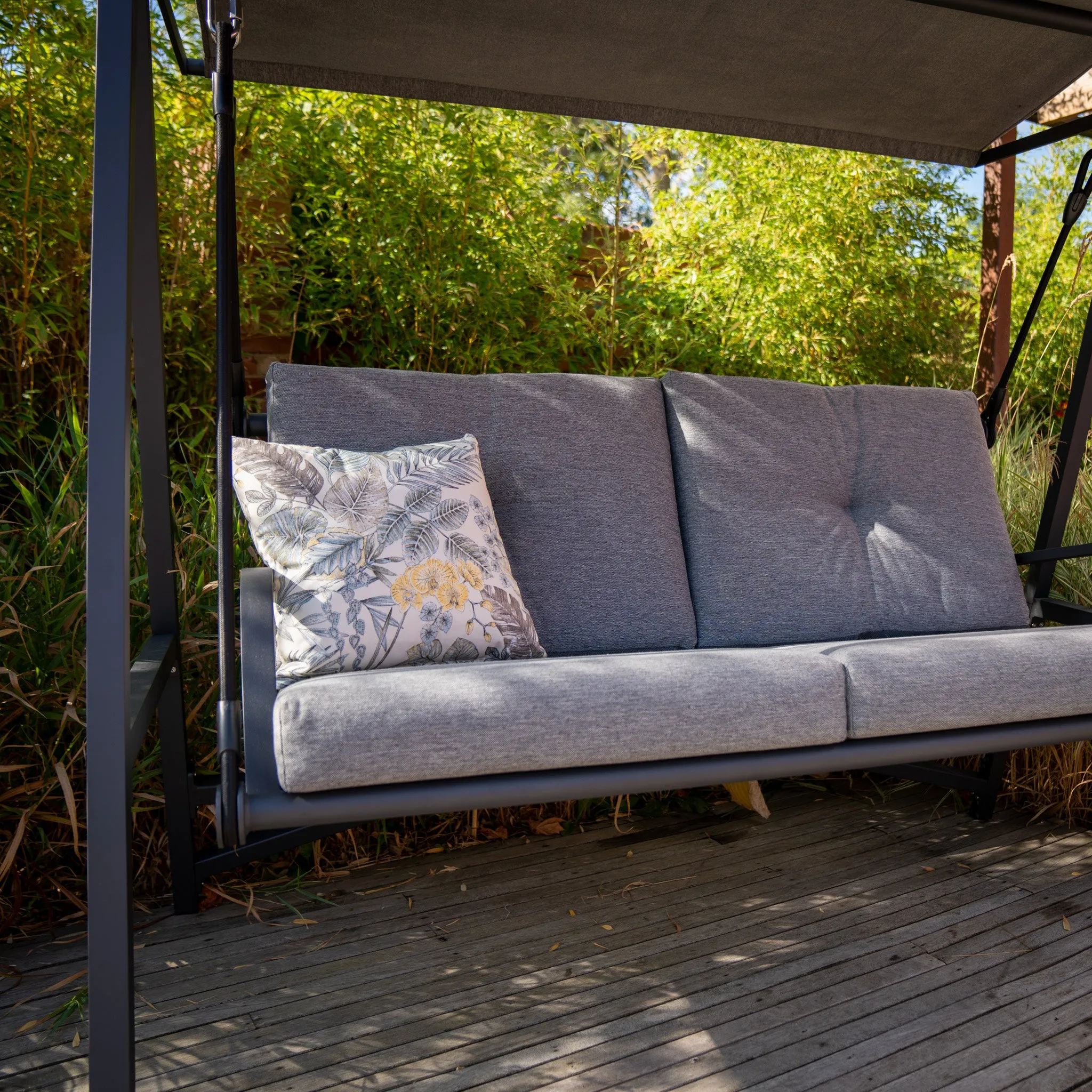 Lima Aluminium Swing Seat in Washed Grey