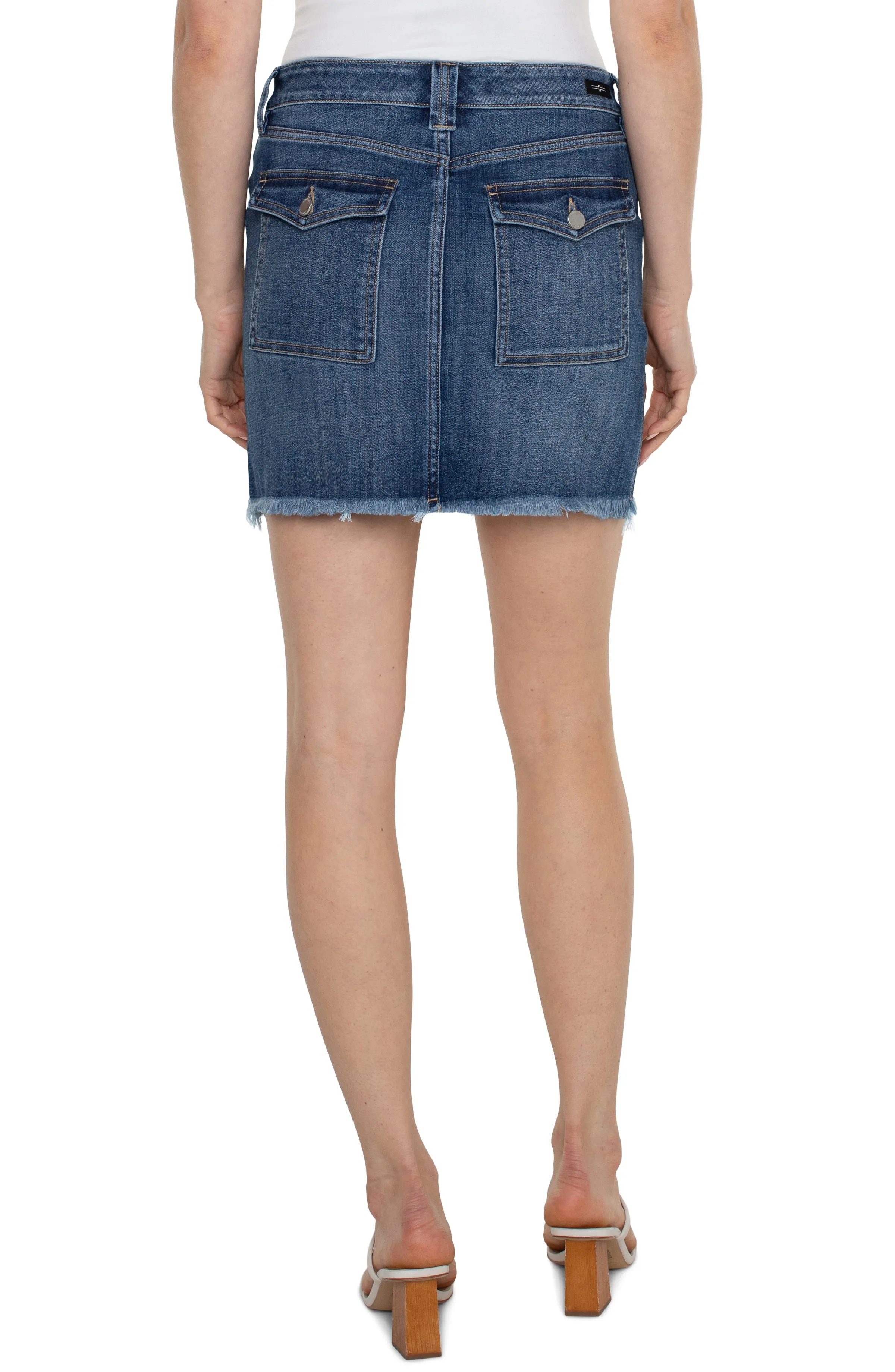 Liverpool Cargo Skirt With Fray Hem In State Street