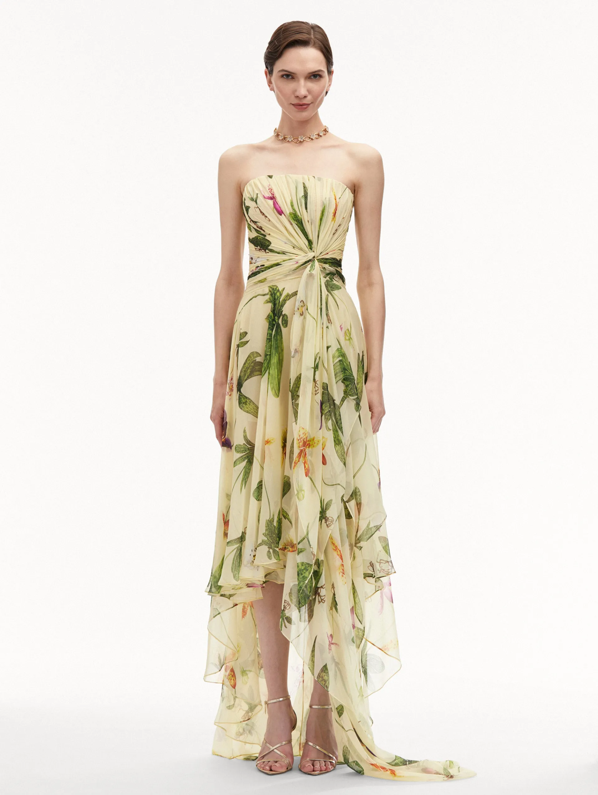 Orchid Silk Chiffon Gown