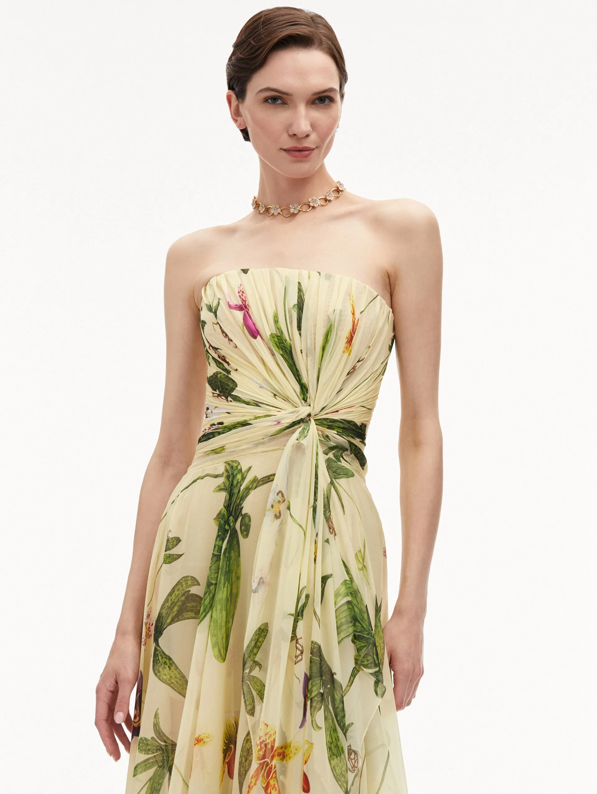 Orchid Silk Chiffon Gown