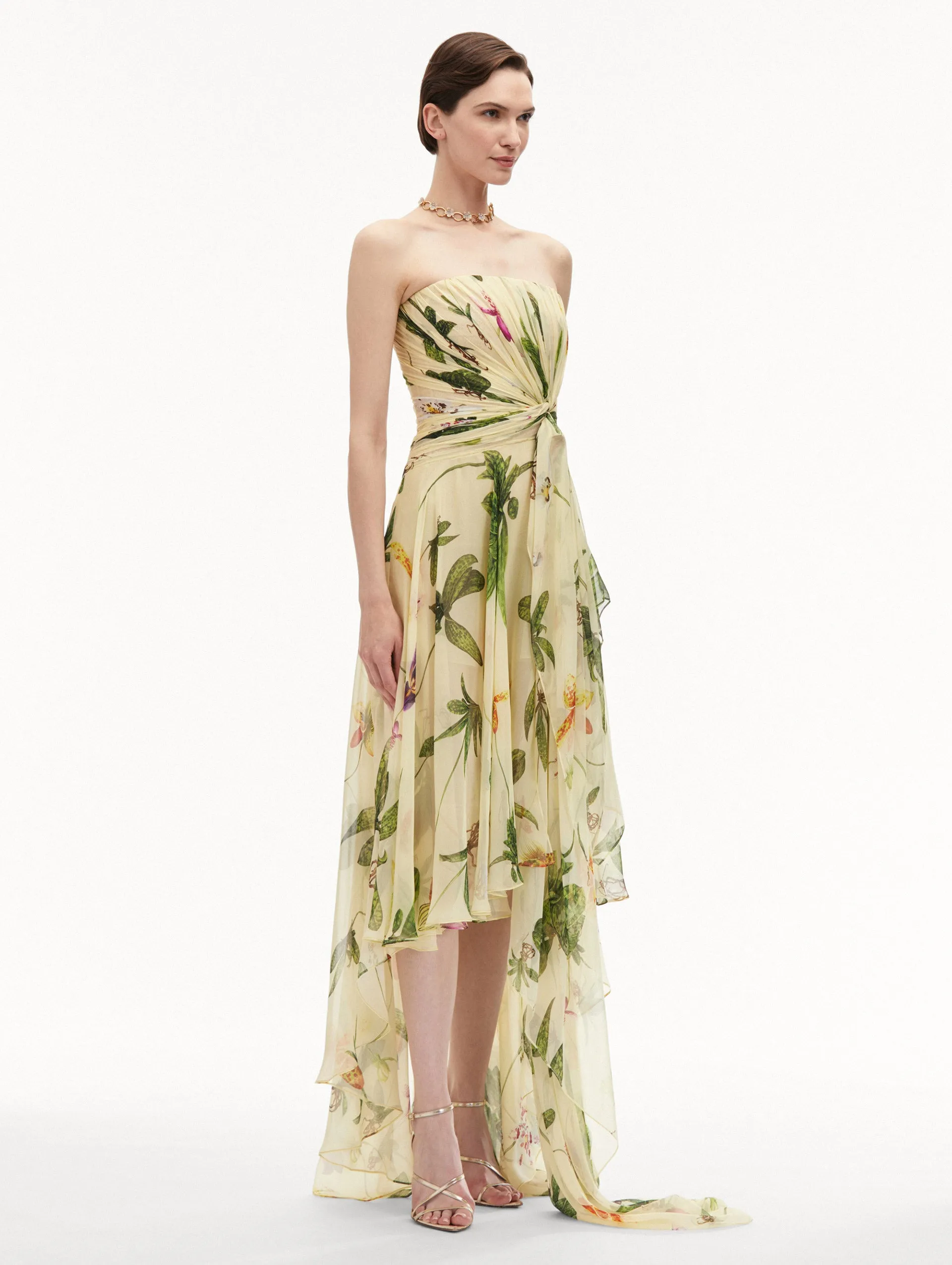 Orchid Silk Chiffon Gown