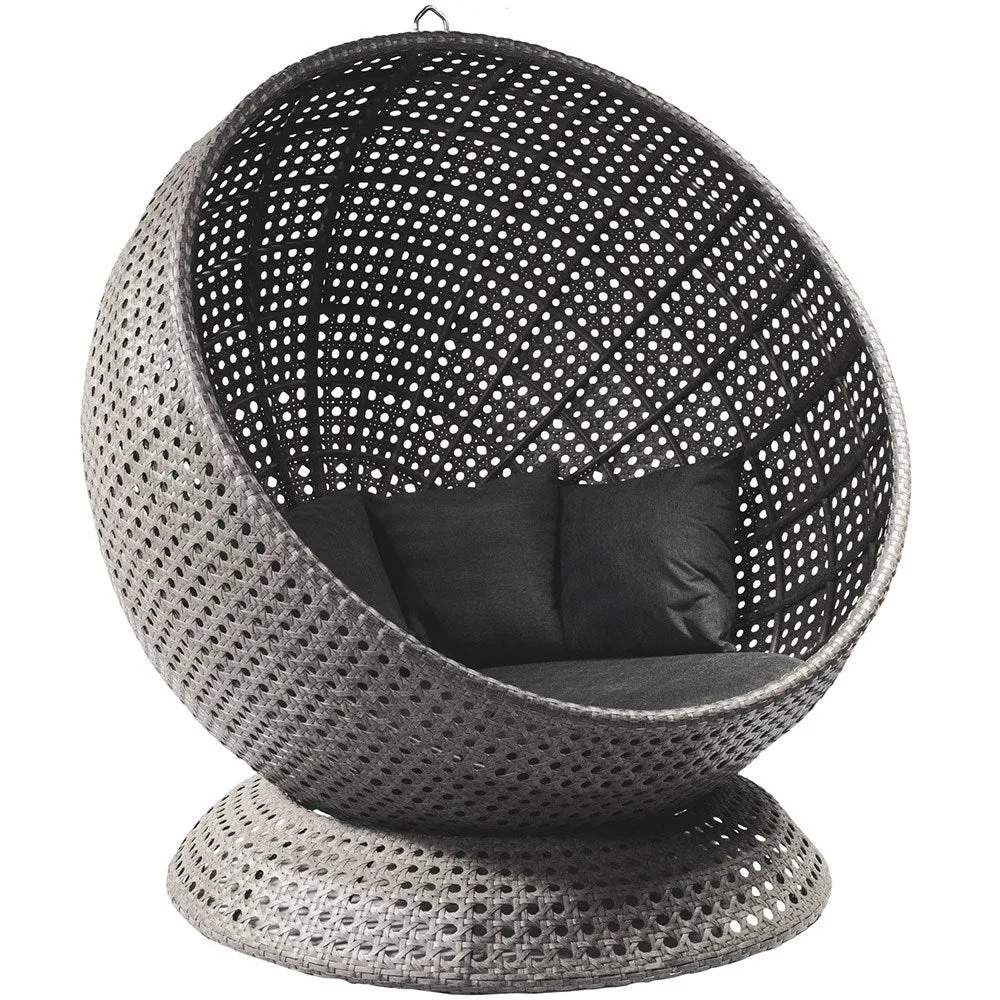 Pirozzi Single Seater Swing Basket For Balcony & Garden (Grey)