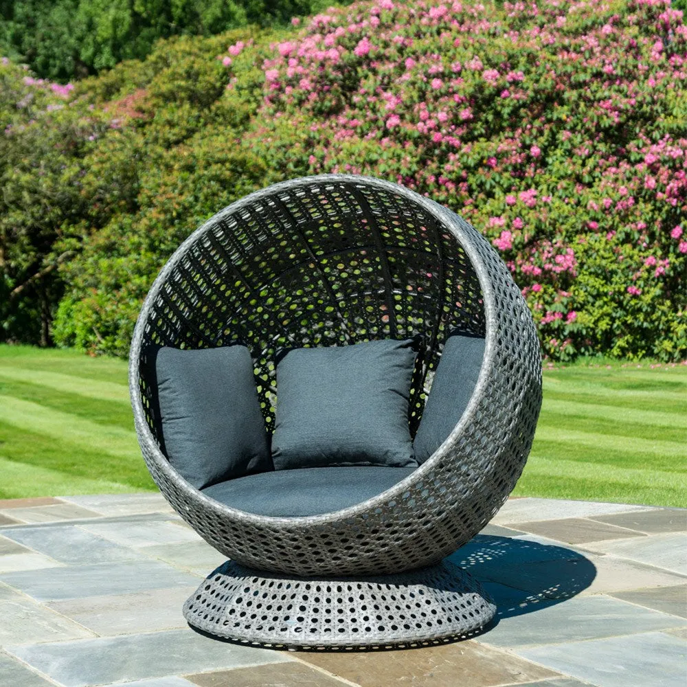 Pirozzi Single Seater Swing Basket For Balcony & Garden (Grey)