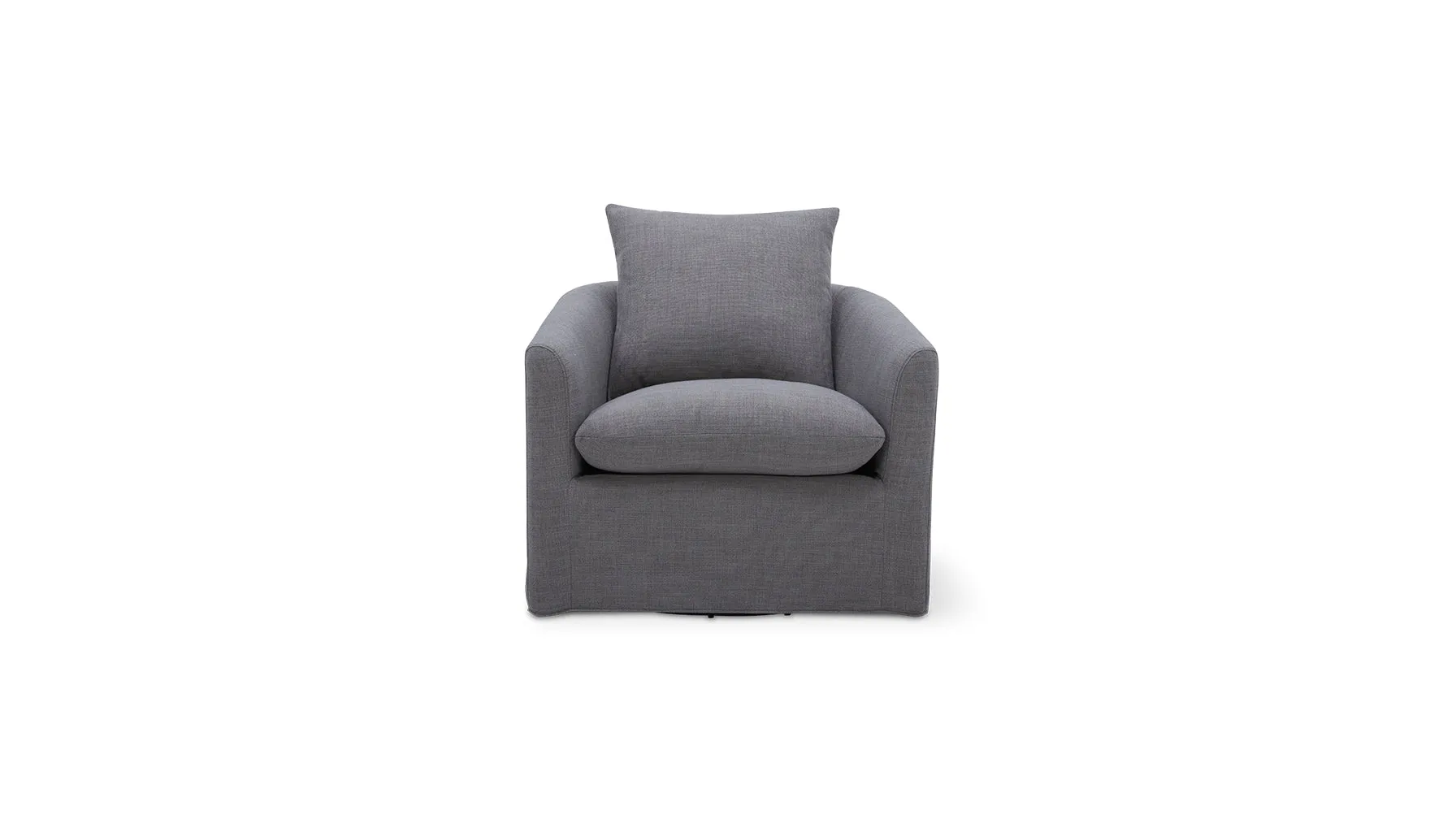 Sink In Swivel Lounge Chair, Slate