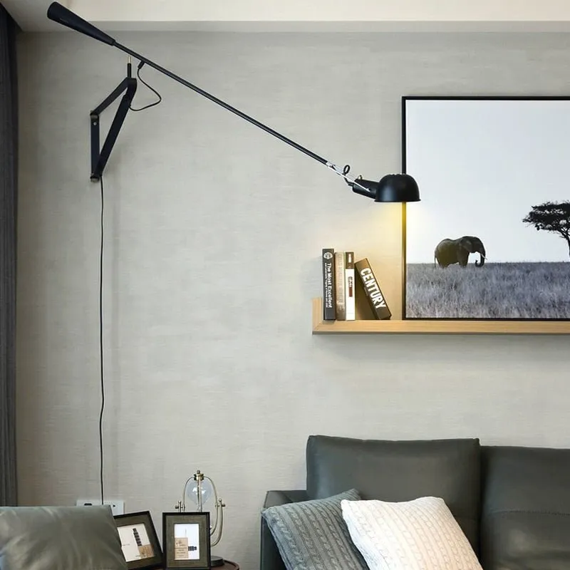 Swing Arm Wall Lamp for Retro Industrial Décor