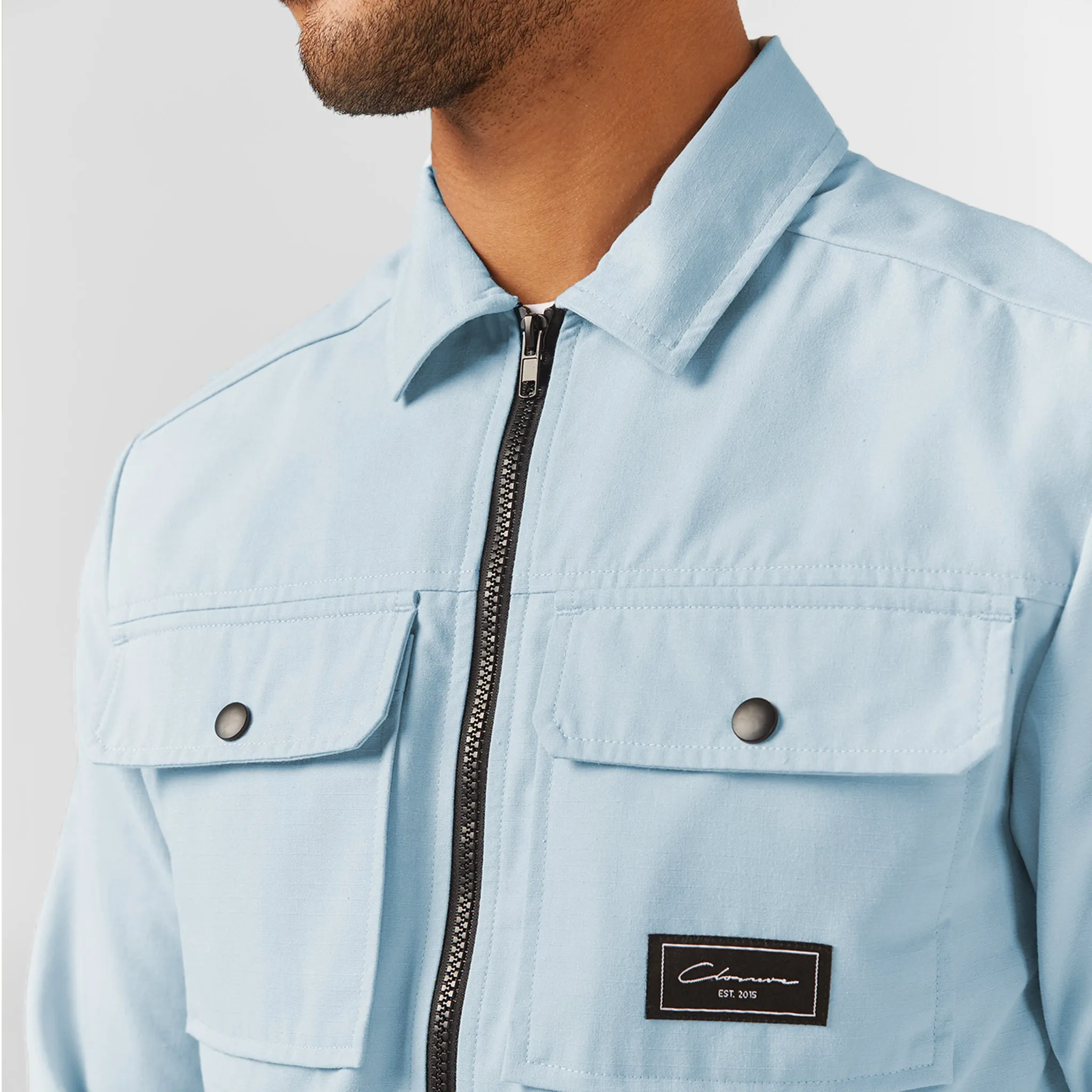 Utility Overshirt | Light Blue