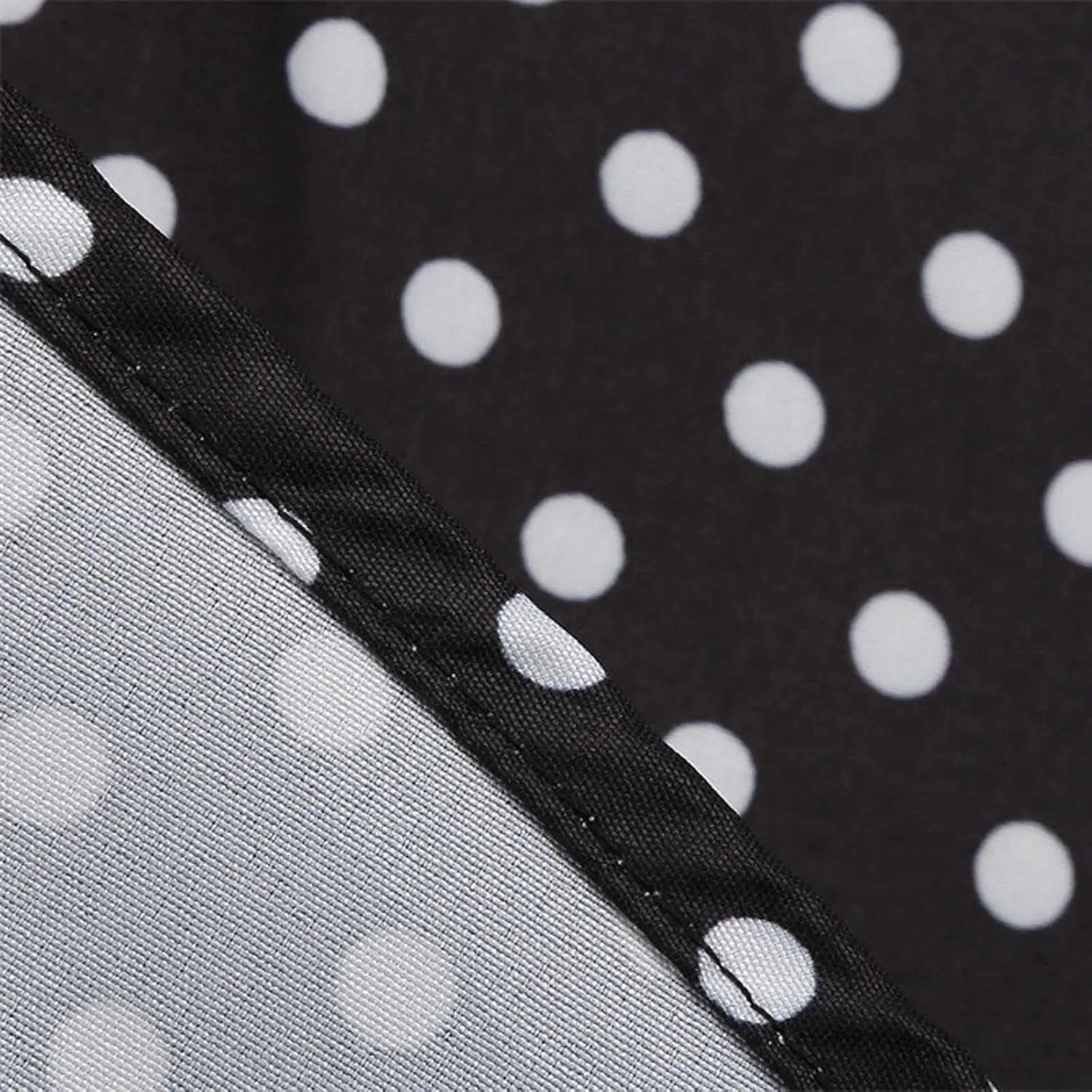 Women's 1950s Vintage Audrey Hepburn Style Cocktail Party Swing Dresses Lapel Short Sleeve Polka Dot Midi Tea Dress