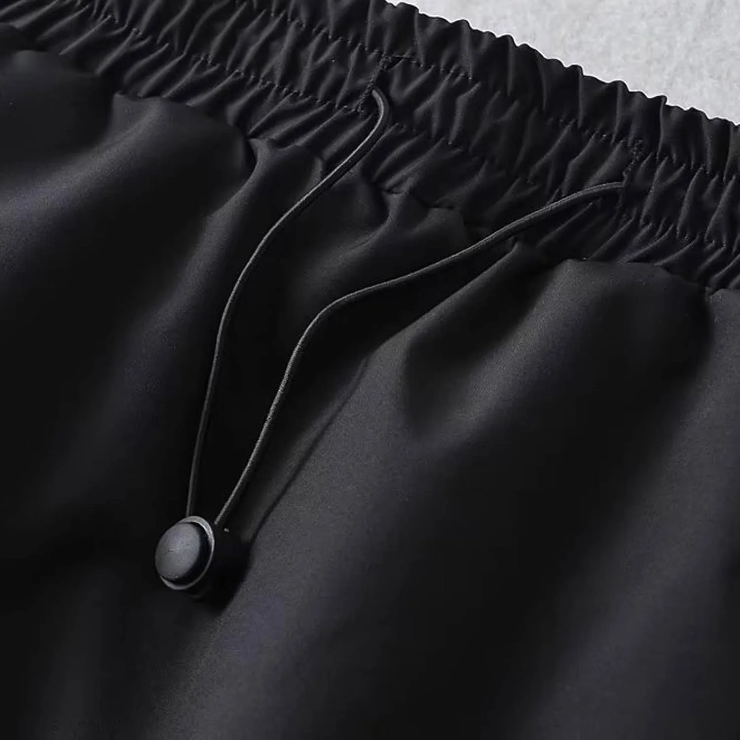 Women's Casual Drawstring Midi Skirts Summer Trendy Elastic High Waist Split Back Pencil Y2k Cargo Skirt with Pocket